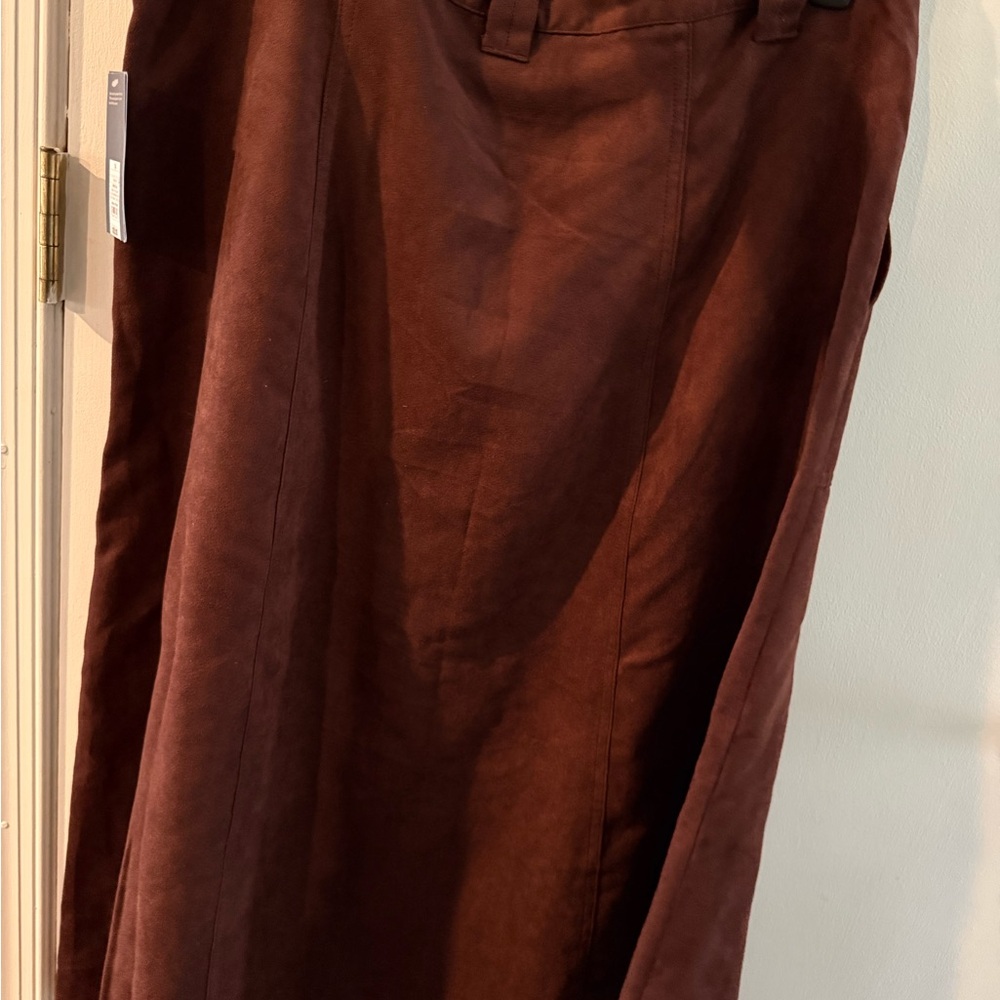 Universal Thread Rust Brown Button-Front Midi Ski… - image 4